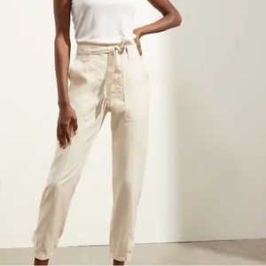 Banana Republic Cargo Cropped Utility Pants Tie Waist